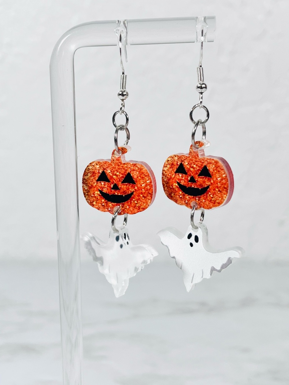 4/$20 Halloween Pumpkin & Ghost Earrings